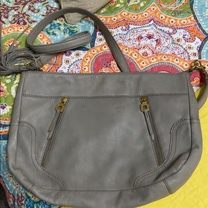 Hobo large grey ish taupe crossbody